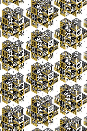 575565-立体几何图形图案传统