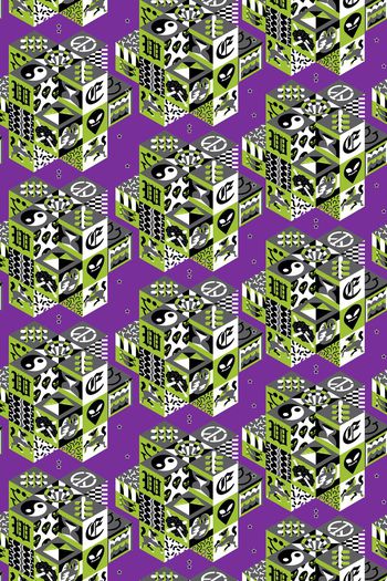 575569-立体几何图形图案传统