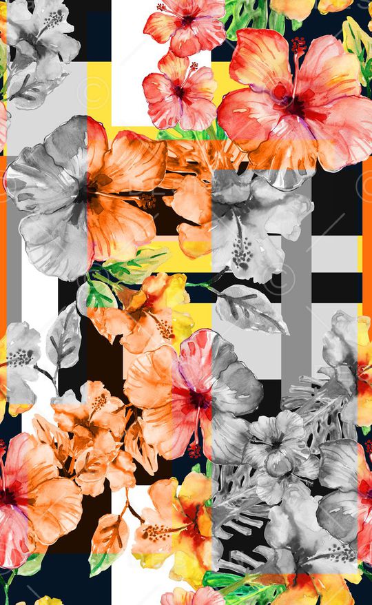 水彩印花华亿平台图片