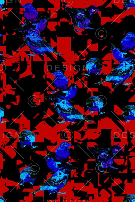 花鸟印花华亿平台图片