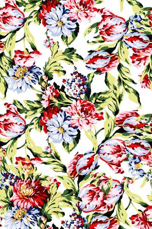 黑白花卉印花华亿平台图片