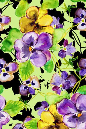 水彩画印花华亿平台图片