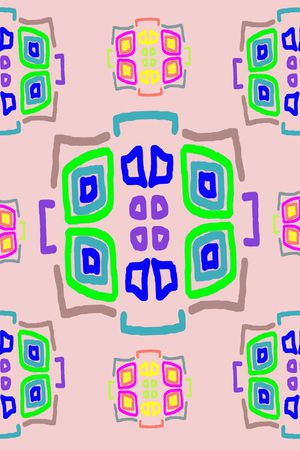 几何图案印花华亿平台图片