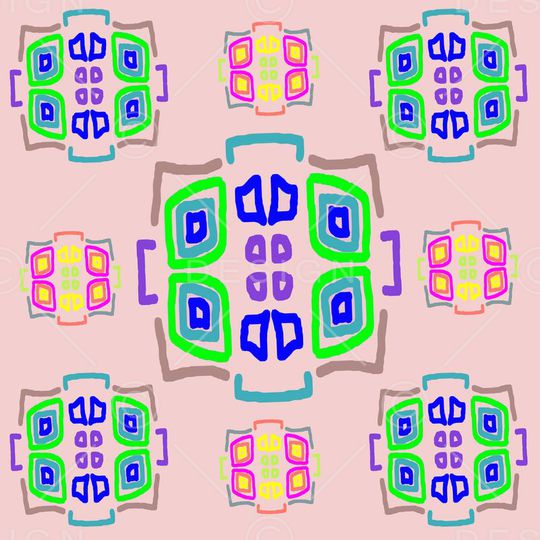 几何图案印花华亿平台图片