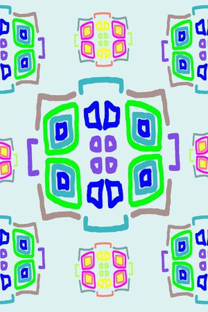 几何图案印花华亿平台图片