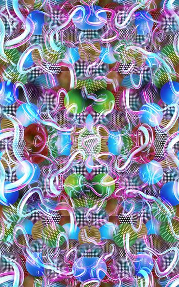 576033-泳装系列-原创抽象炫彩3D球形拼接