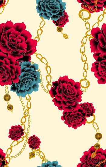 牡丹印花华亿平台图片