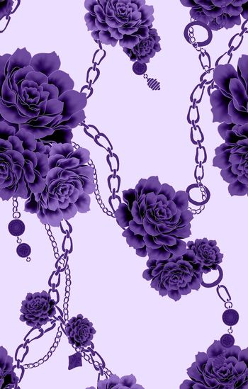 576079-花卉组合 牡丹 链子 古韵 雅致 