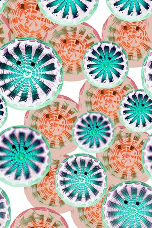 抽象图案印花华亿平台图片