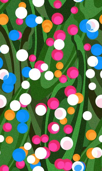 576118-浪漫时尚活力波点靓丽女士裙装服饰印