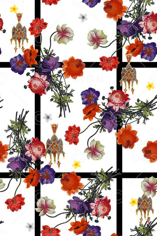 花卉印花华亿平台图片