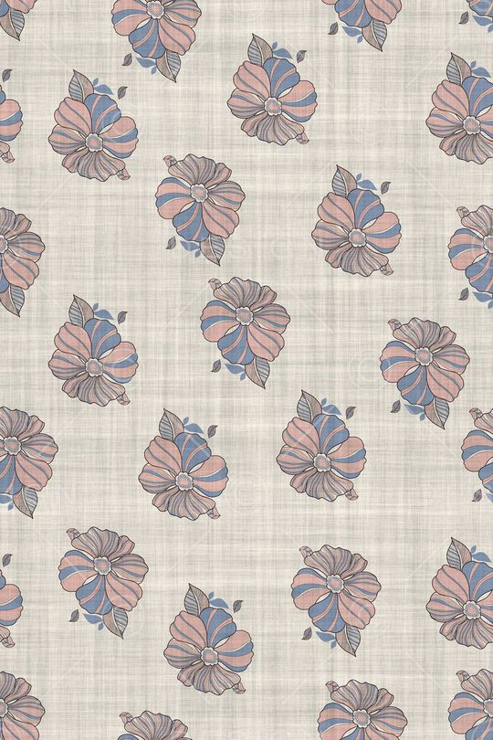 粉蓝印花华亿平台图片