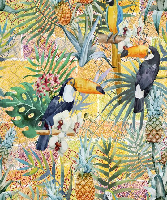 花鸟印花华亿平台图片