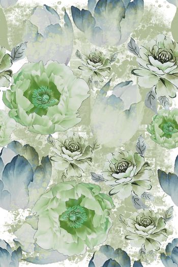 576475-水墨 大花蕙 水彩机理 服装家纺花