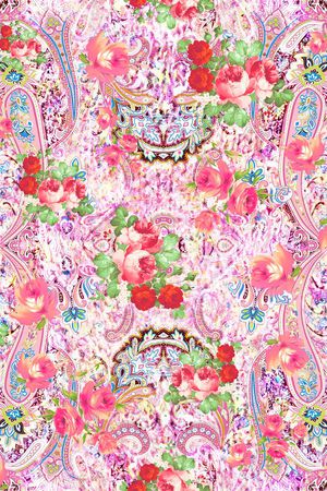 抽象拼接印花华亿平台图片