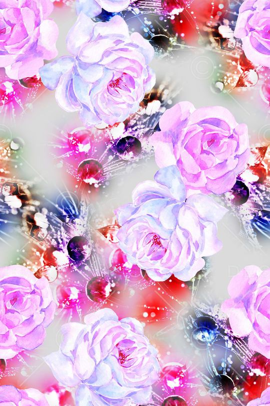 花卉印花华亿平台图片