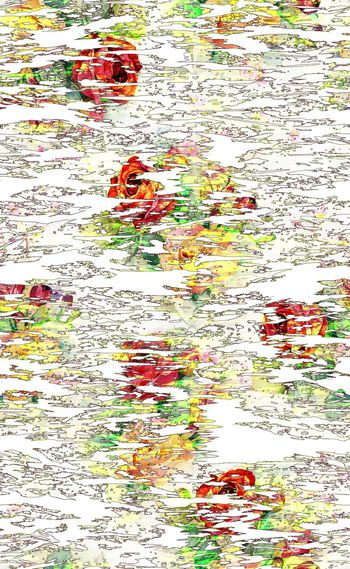 576591-欧美流行时尚油画花卉