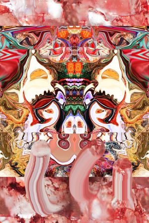 抽象印花华亿平台图片