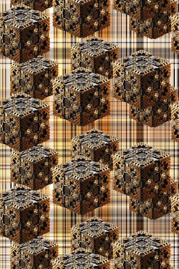 576635-立体几何机械齿轮格子英伦风