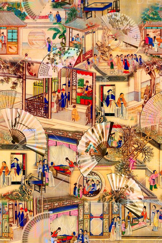 复古印花华亿平台图片