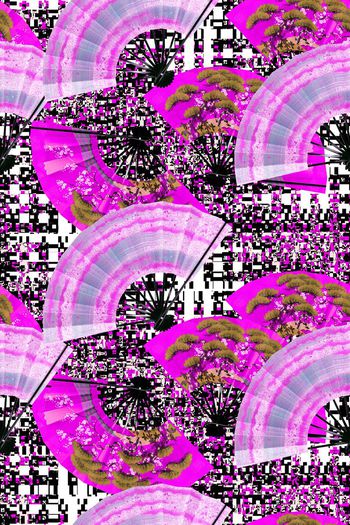 576713-炫彩扇子迷彩马赛克中国风家纺