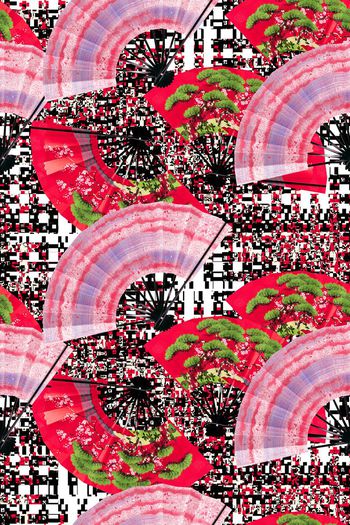 576714-炫彩扇子迷彩马赛克中国风家纺