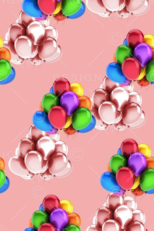 彩色气球印花华亿平台图片