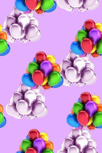 576736-最新原创创意机械感彩色气球抽象满版