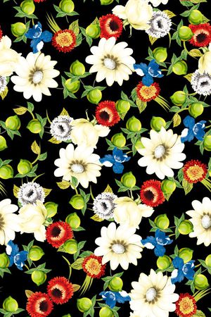 花卉印花华亿平台图片