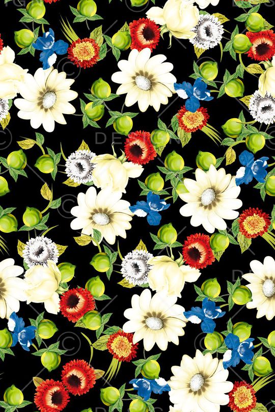 花卉印花华亿平台图片