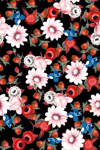 576758-花卉果实花朵繁花植物女装家纺