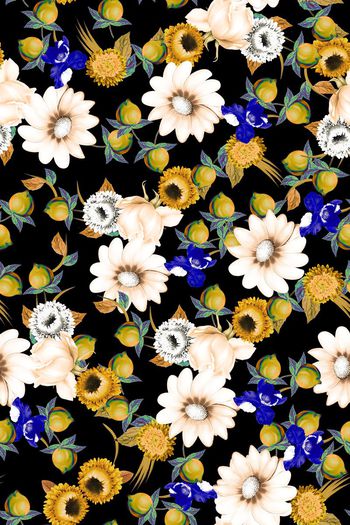 576759-花卉果实花朵繁花植物女装家纺