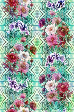 复古印花华亿平台图片