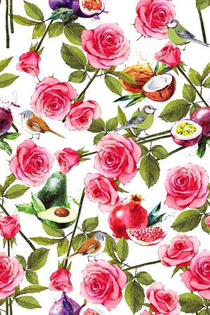 玫瑰印花华亿平台图片