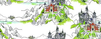 城堡印花华亿平台图片