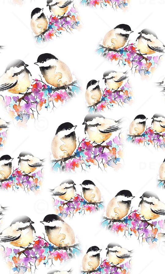 鸟昆虫图案印花华亿平台图片