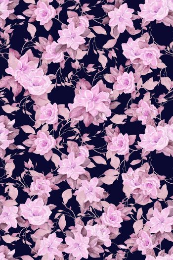 577515-花卉花朵兰花牡丹手绘女装家纺