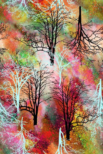 577539-彩色树