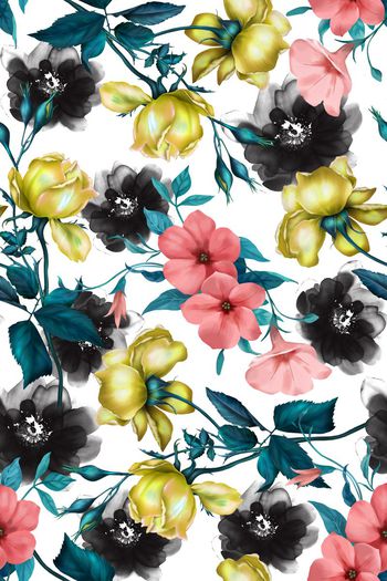 577598-花卉水墨植物