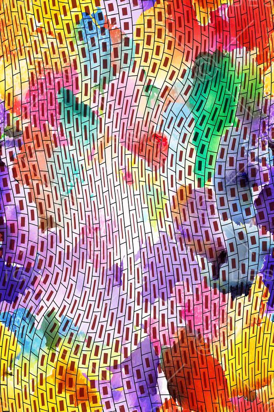 扭曲格子印花华亿平台图片