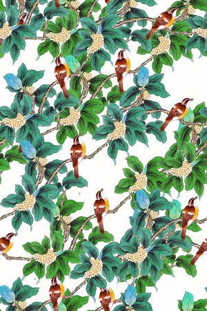 国画花鸟印花华亿平台图片