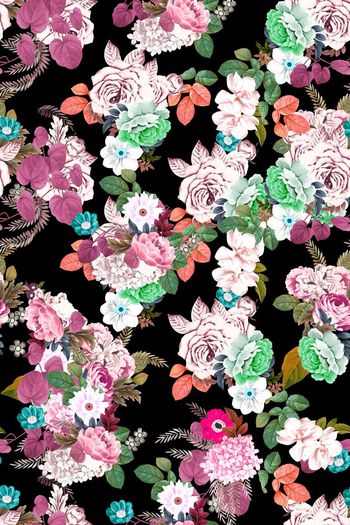 577787-花卉花朵手绘花鸟中国风繁花复古