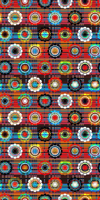 577891-彩色几何条纹几何花卉组合