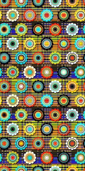 577893-彩色几何条纹几何花卉组合