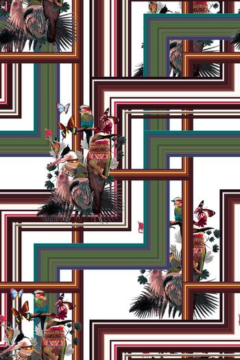 578059-花鸟画框家纺女装复古贵族格子时尚