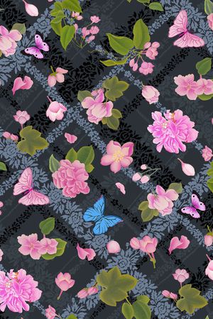 花卉印花华亿平台图片