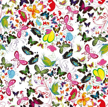 蝴蝶荟萃印花华亿平台图片