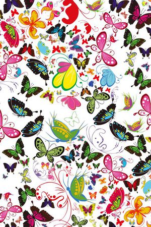 蝴蝶荟萃印花华亿平台图片