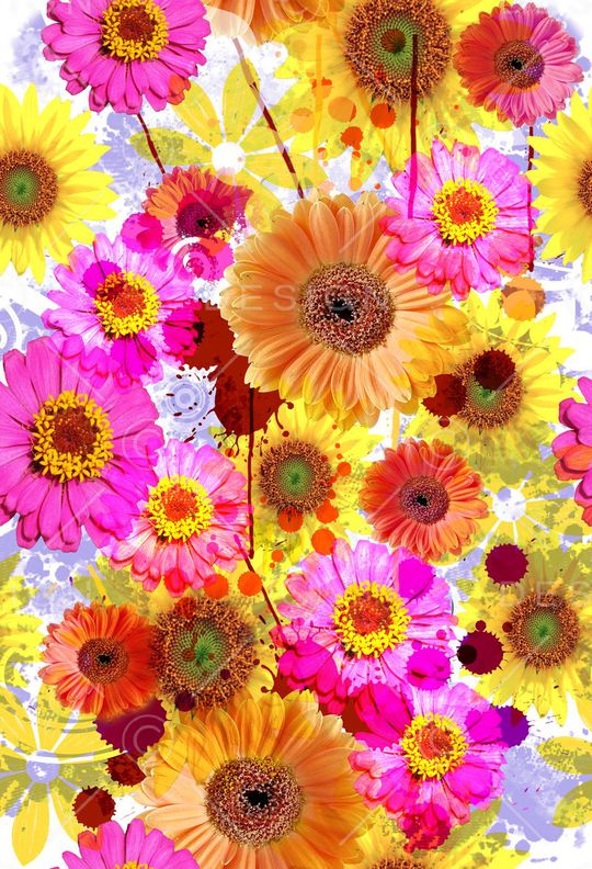 花卉印花华亿平台图片