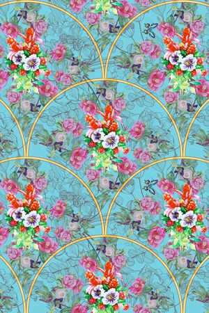 花卉印花华亿平台图片